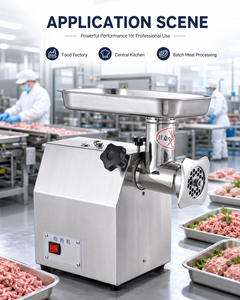 Nouvelle hachoir à viande électrique professionnel en acier inoxydable, automatique, robuste, 130 kg/h, 220 V, pour restaurant et usage industriel - Product Image 2
