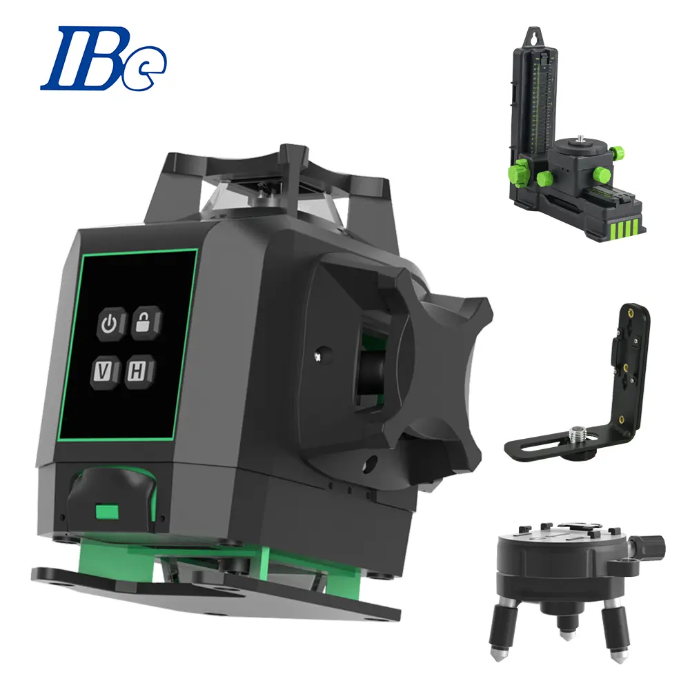 Best price rotary laser level cross line beam intelligent 4d 16 line laser level green self leveling machine for construction