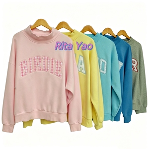 Custom Fleece Lined Mockneck Gift for Mom Comfy personalized patch work Mockneck pullover sweater <strong>mummy</strong> <strong>and</strong> <strong>me</strong> <strong>outfit</strong> set 2026 - Product Image 6