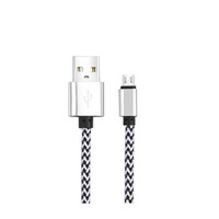 Kabel Pengisian Cepat USB Type-C ke Micro USB 1M dengan Jalinan Nilon untuk Ponsel dan Komputer
