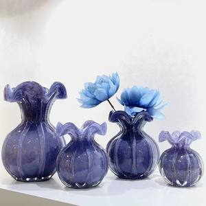 Vase à fleurs en verre en forme de dentelle créative, vase de culture hydroponique de fleurs coloré pour table - Product Image 3