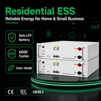Batterie LiFePO4 CFE-5 5,12 kWh 5 kWh 51,2 V 100 Ah pour système de stockage d'énergie domestique, 6000 cycles, murale, solaire, CAN, garantie 5 ans