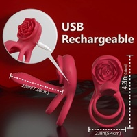 Erwachsenen-Sexspielzeug Rosen-Sperma-Verschlussring Silikon-Penis-Trainer Fernbedienung Paar-Vibrationsring mit Zeitverzögerung Sexspielzeug OEM ODM