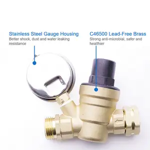 COVNA Adjustable Brass Water Pressure Reducing Valveと40ミリメートル250/300/400バーLiquid Filled Pressure Gauge
