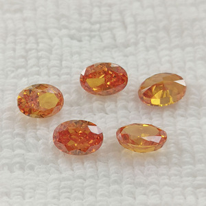 Pierre de zircone cubique ovale synthétique colorée, taille glace pilée, 5x7mm, pour la fabrication de bijoux - Product Image 3