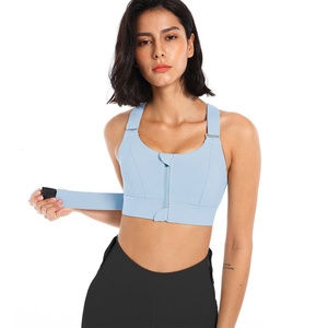 <span class=keywords><strong>Reggiseno</strong></span> sportivo con cinturino antiurto con cerniera elastica posteriore regolabile con design personalizzato da donna lady yoga - Product Image 1