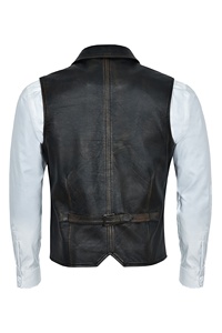 Custom 100% Genuine Black Rub Off Wax Nappa Leather <b>Men</b>’s <b>Jacket</b> Private Label OEM Wholesale Manufacturer Luxury Casual Style - Product Image 4