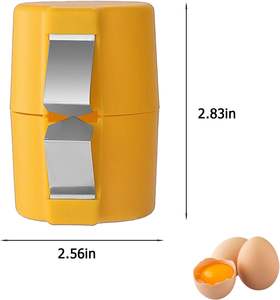 Ouvre-œuf manuel en plastique 3 pièces pour œufs durs et crus, casse-coquille, séparateur et éplucheur d'œufs - Product Image 2