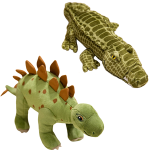 Set de Peluches de Stegosaurus y Cocodrilo con Textura de <span class=keywords><strong>Piel</strong></span> Impresa, Muñeco de Dinosaurio Reptil de Peluche para Niños, Juego de Imitación y Decoración del Hogar - Product Image 1