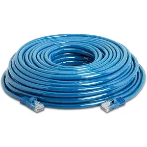 Kabel Jaringan Ethernet Cat5e-Kabel LAN Komputer 1Gbps Konektor RJ45 Lapis Emas