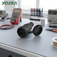Soket Industri TPE Tahan Air Universal IP44 R-212-BS Konektor Ekstensi Daya Listrik 250V 16A Steker Betina CE/ROHS