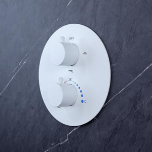 Robinet de douche thermostatique à 2 poignées avec cartouche céramique, pour installation encastrée, avec pommeau de douche pluie, pour salle de bain - Product Image 1