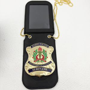 Özel Çinko Alaşımlı Güvenlik Görevlisi Üniforması Omuz Askılı Özel Dedektif Rozeti ve Cüzdan - Product Image 5