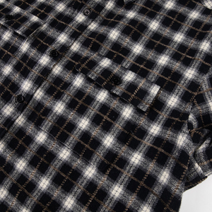 Camicie e Giacche Trapuntate in Flanella <span class=keywords><strong>Bianca</strong></span> e Nera Personalizzate per Uomo con Imbottitura in Pile, Taglie Grandi, Maniche Lunghe, Abbigliamento Casual Autunnale - Product Image 3
