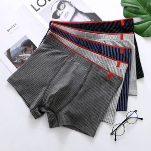 กางเกงในชาย บ็อกเซอร์ผ้าฝ้าย ระบายอากาศได้ดี ลายทาง แฟชั่น - Product Image 4