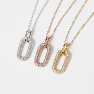 Collana con Pendente Ovale Personalizzato in <span class=keywords><strong>Argento</strong></span> <span class=keywords><strong>925</strong></span> Placcato Oro 18K/Oro Rosa - Gioielli Minimalisti con Moissanite VVS per Donne - Product Image 6