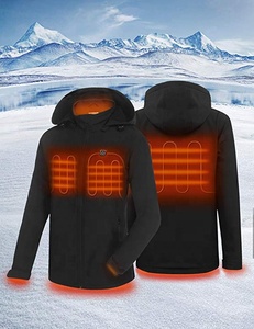 Veste chauffante Slim Fit bon marché pour <span class=keywords><strong>femme</strong></span>, conception élégante avec doublure <span class=keywords><strong>polaire</strong></span>, grande taille, avec capuche détachable, Pack de batteries - Product Image 2