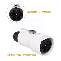 Adaptador de Carga para Vehículos Eléctricos, Estándar Europeo, Trifásico, Tipo 2 a Enchufe GBT, 22KW, 220-380V, 32A
