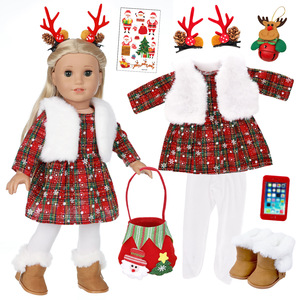 Precio bajo de fábrica Nuevo conjunto de Ropa para Niñas de 18 pulgadas Regalo de Navidad para niñas Accesorios de ropa para muñecas al por mayor - Product Image 2