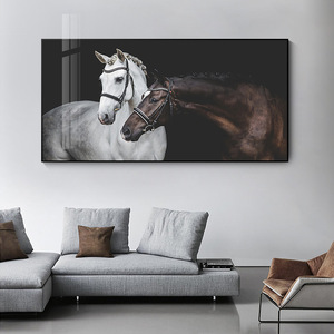 Quadro Decorativo per la Casa in Stile Moderno Cavallo in Corsa <span class=keywords><strong>Bianco</strong></span> <span class=keywords><strong>e</strong></span> <span class=keywords><strong>Nero</strong></span> Arte da Parete Dipinto su Tela Cavalli in Corsa di Grandi Dimensioni - Product Image 3