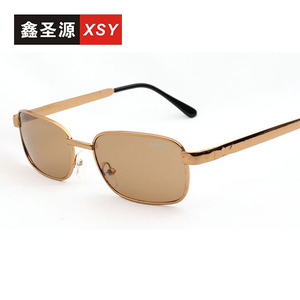 XSY Gafas de sol cuadradas para hombre, montura metálica, lentes de cristal, protección UV400, gafas de conducción 8819 - Product Image 3