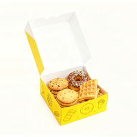 Nouvel emballage de biscuits blanc à la mode personnalisé, boîte à biscuits de cuisson en carton de qualité alimentaire, boîte à gâteau pliable