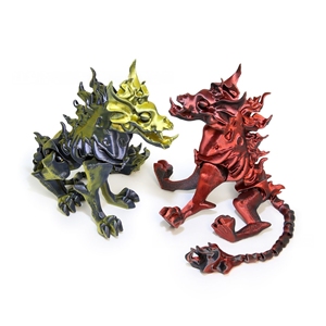 Modèles d'impression 3D de créatures fantastiques en gros, squelettes de chien articulés, ornements de bureau - Product Image 1