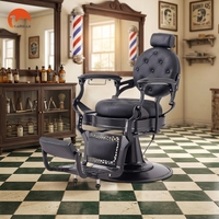 Chaises de coiffure vintage de luxe, chaise de barbier rétro pour salon de beauté