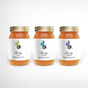 custom design supplier price paper peel off honey bottle jars label sticker