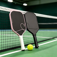 Raquette de pickleball professionnelle légère, face en fibre de carbone, noyau en nid d'abeille 16 mm, entraînement et divertissement