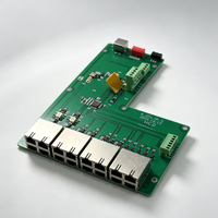 Tarjeta de Control Ethernet Multipuerto CCU PCBA para Comunicación Industrial, Entrada de Alimentación de 12V, Servicio de Ensamblaje de PCB Personalizado