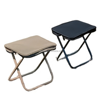 Tabouret pliant moderne de luxe, 13 pouces, portable, léger, durable, chaise de camping avec cadre en acier allié et siège en tissu Oxford