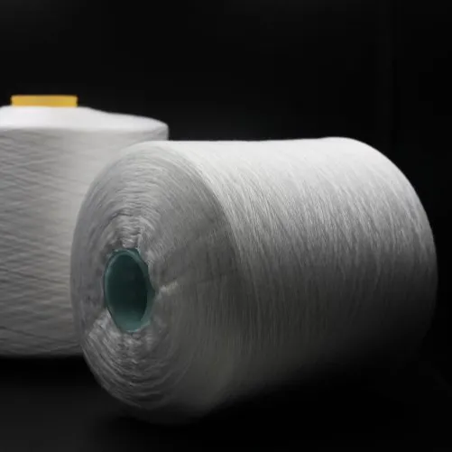 Tuton china têxteis cru branco 100% poliéster fio