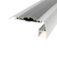 Profils en aluminium rainurés de bord de nez d'escalier de bande de LED de RVB avec les supports et les bases de lampe de LED