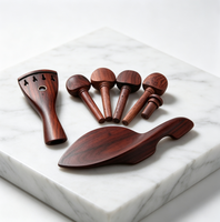 Pièces de violon 4/4 en bois : Chevilles de réglage fin, cheville de cordier, cheville de queue, cheville de pont, ensemble noir, accessoires musicaux fabriqués en Chine