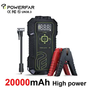 다기능 자동차 콤보 키트 12V 10000mah 자동차 점프 스타터 공기 압축기 진공 청소기 손전등 및 전원 은행