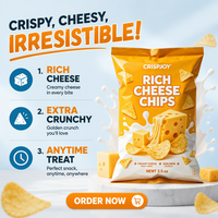 Sachet alimentaire en plastique laminé PE pour chips, avec logo personnalisé en relief, emballage pour chips de pommes de terre, pochette à collation autoportante avec fermeture éclair, commande en gros