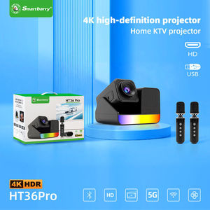 โปรเจคเตอร์ LCD HD รุ่นใหม่ HT36 PRO แบบสาม-in-หนึ่ง ระบบ Android 10 พกพาสะดวก พร้อมไมโครโฟนคาราโอเกะคู่ สำหรับความบันเทิงภายในบ้าน - Product Image 2