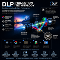 Proiettore Laser DLP 8500 Lumen WUXGA, Soluzione per Visione di Arte Digitale Immersiva, Lente Intercambiabile, Fabbrica ODM