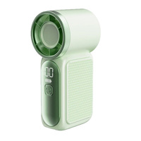 Mini ventilateur portable rechargeable turbo personnel électrique USB Type-C avec écran LED et cordon pour voyage, extérieur, cadeau