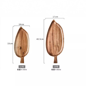 Japanese-style high-value wooden <b>tray</b> for afternoon <b>tea</b>, snacks, sushi, leaf-shaped plates, and <b>tea</b> <b>trays</b>. Customized. - Product Image 4