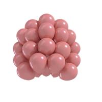 Ensemble de ballons en latex imprimés de couleur rétro de 5 pouces, blanc sable et rose rétro, surface lisse ronde, décoration de fête et de mariage