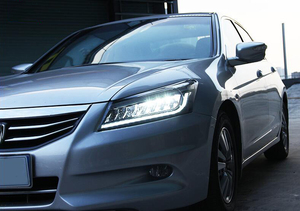ชุดไฟหน้าอัพเกรดสำหรับ Honda <span class=keywords><strong>Accord</strong></span> รุ่นที่ 8 <span class=keywords><strong>G8</strong></span> ปี 2008-2012 แบบอัตโนมัติ พร้อมไฟ LED รุ่น Advanced Wings 100W 6000K ไฟเดย์ไลท์แบบ Streamer และไฟเลี้ยว - Product Image 5
