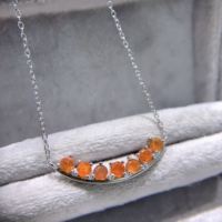 Collier pendentif opale de feu mexicaine en argent sterling 925 pour femme, vente en gros directe d'usine, bijoux fins avec chaîne