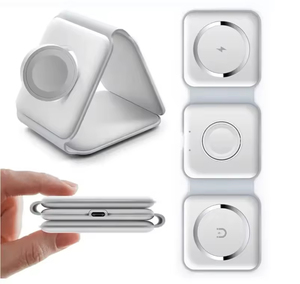 <span class=keywords><strong>Chargeur</strong></span> sans fil magnétique pliable 3 en 1, station de charge rapide portable pour <span class=keywords><strong>iPhone</strong></span> 15 14 13 12 Pro Max, <span class=keywords><strong>Apple</strong></span> <span class=keywords><strong>Watch</strong></span> et AirPods - Product Image 1