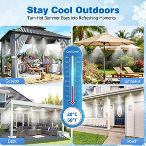Outdoor Cooling Fine Misting System for Patio Backyard Greenhouse Garden Landscape Mist & Humidification - Product Image 6