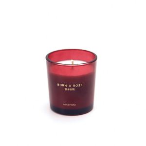 Ensemble cadeau de bougies parfumées Ascendia Born A Rose, pot en verre rouge, cire de soja, aromathérapie florale à la rose, décoration d'intérieur - Product Image 4
