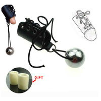 Leather Metal Ball Penis Pump, Pro Extender