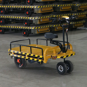 Aanpasbare elektrische vlakke transportwagen van 1 ton met vier wielen, laag geluidsniveau en eigen accu voor zware lasten in fabrieken en magazijnen, OEM-ondersteuning - Product Image 1