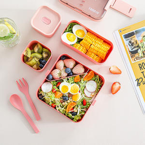 Wholesale Price Bento Box for Kids School Food <b>Warmer</b> 2 Layers Leak Proof <b>Microwave</b> Heating Safe Stackable Bento Lunch Box - Product Image 2